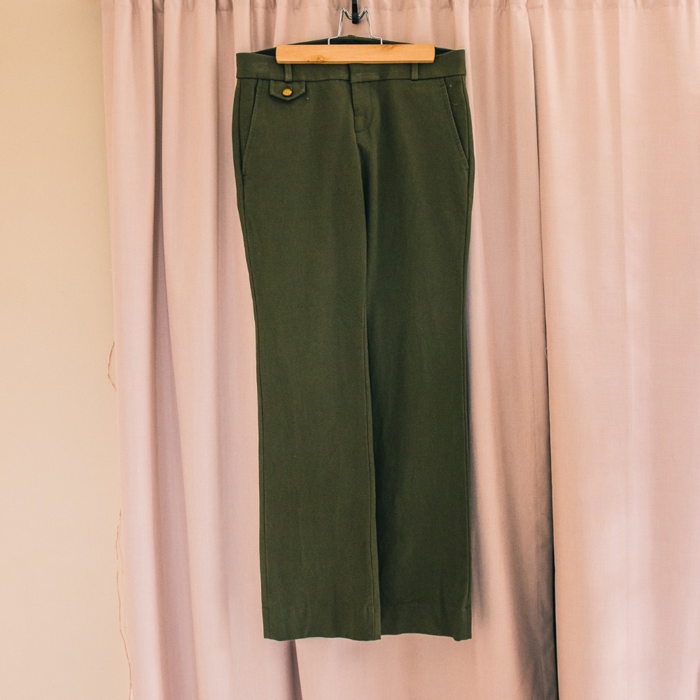 Banana Republic Olive Logan Pants Petite Zero 0P